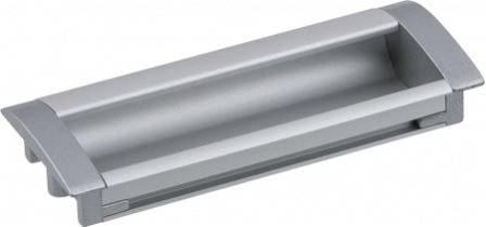 Ручка врезная, UA-00-326128, 128мм, металл, алюминий, GTV