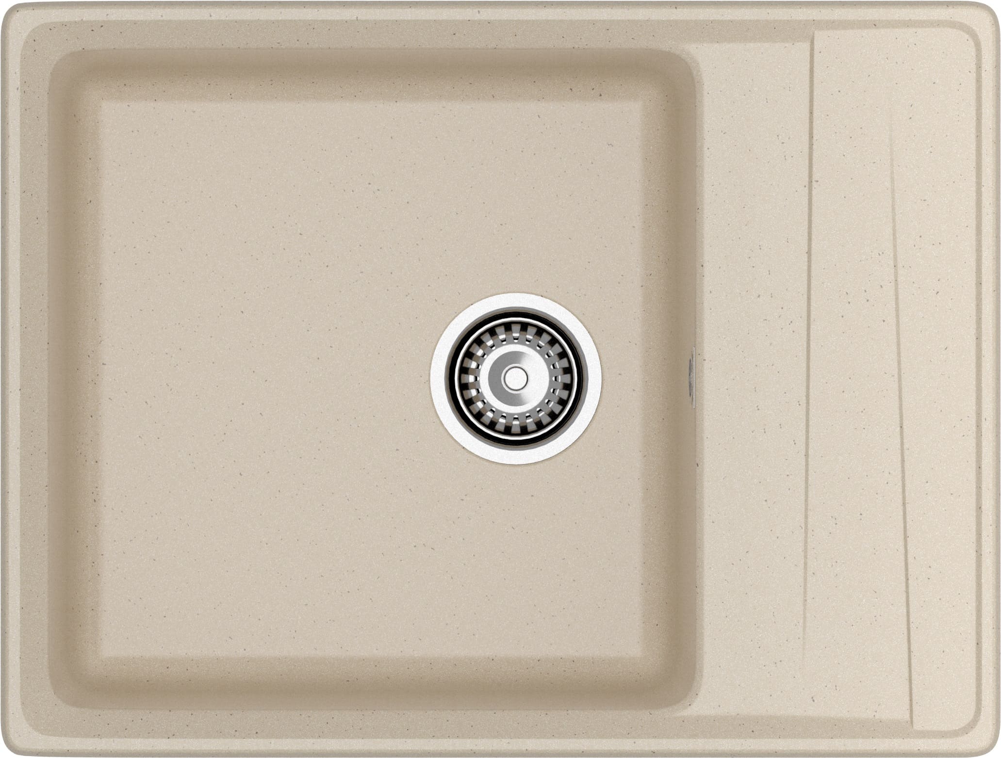 Мойка GranFest LEVEL 660L, 660х500 мм, кашемир