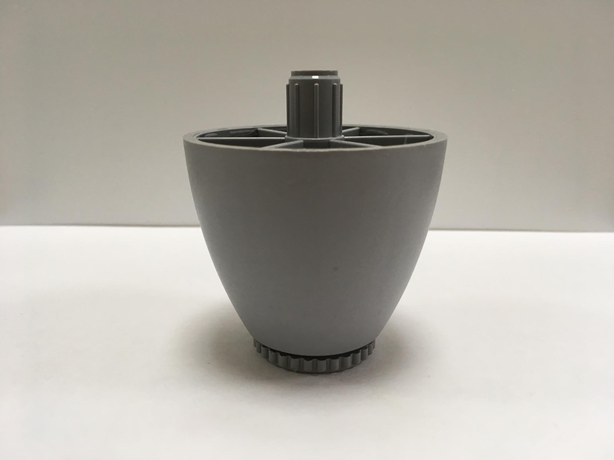 Опора регулируемая пластмассовая, Ø60мм, h=50-65мм, с пазом под отвертку, серый