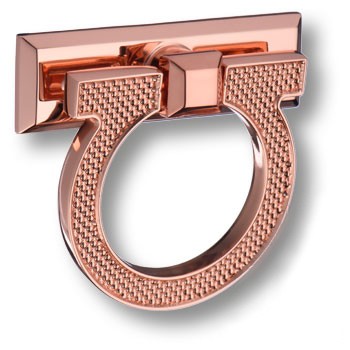 Ручка-кольцо, 4979152MP51, 18х66х74мм, металл, розовый