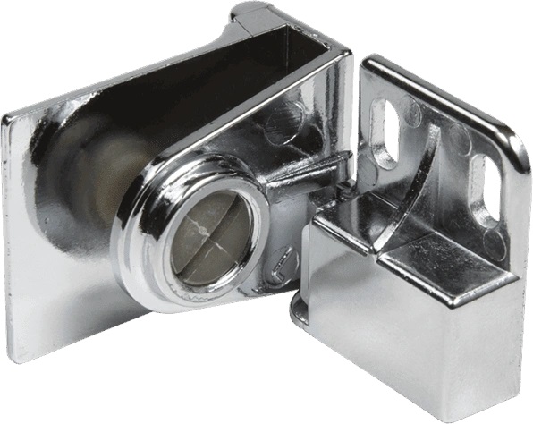 Петля внутренняя, для стекла 5-6мм, без пружины, хром, левая, FAM