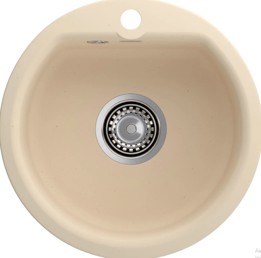 Мойка GranFest SMART 435, d=434 мм, бежевый (без сифона) 