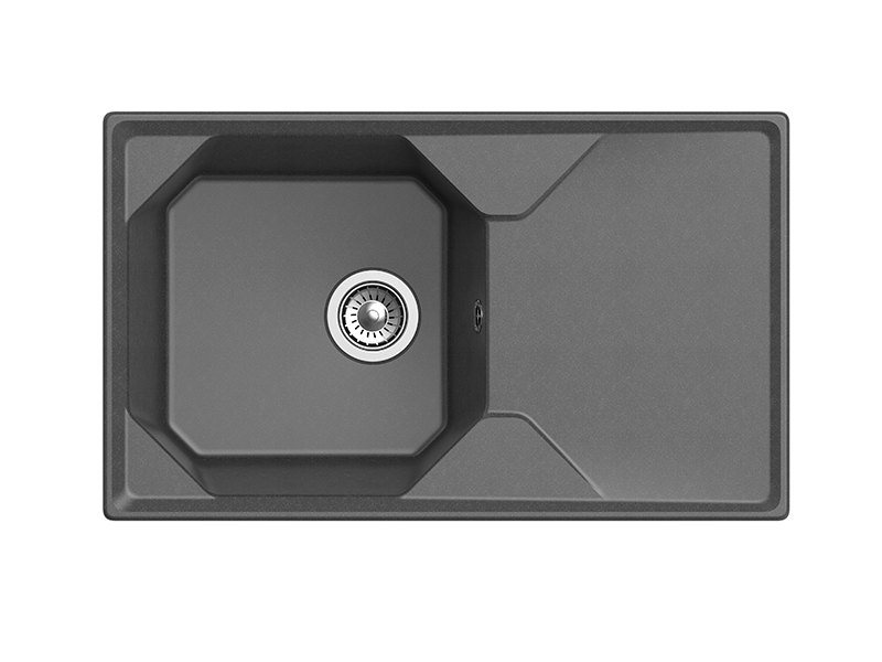 Мойка GranFest UNIQUE U-840L, 840х500 мм, графит