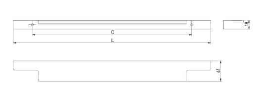 Ручка торцевая, LIND, 256/296мм, металл, брашированное золото, GTV