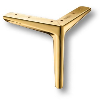 Опора декоративная мебельная, h=200мм, металл, глянцевое золото