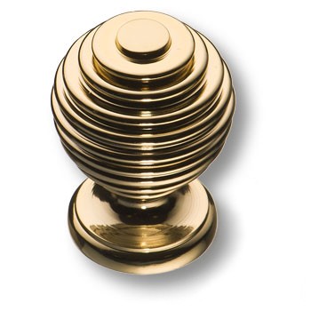 Ручка-кнопка, 15.030.19, d=30мм, металл, глянцевое золото 24K