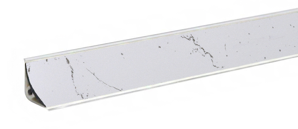 Плинтус LB-15, мрамор марквина белый, L=3000мм, 14,4х14,4мм