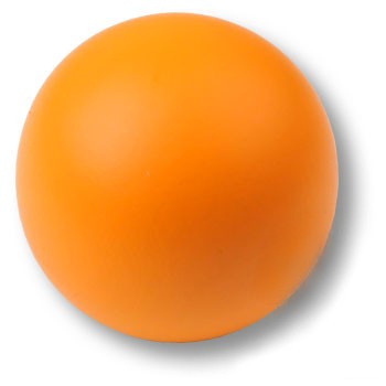 Ручка-кнопка, 445NA1, d=50мм, дерево, оранжевый матовый, "Шар"