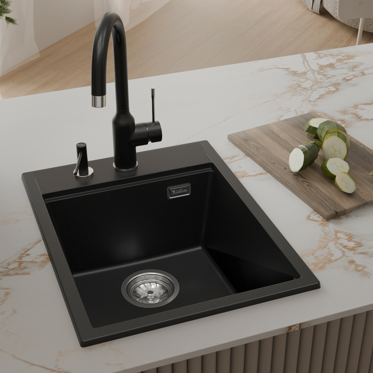Мойка Rivelato TESORO 405, 400х510х190мм, черный