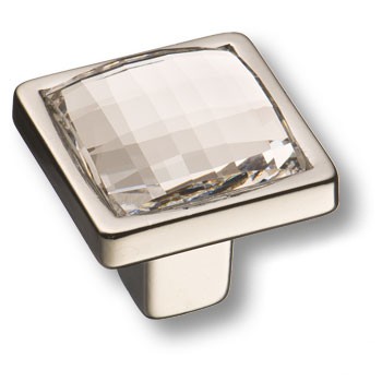 Ручка-кнопка, 15.320.00.SWA.07, 25х26х26мм, металл/кристалл Swarovski, глянцевый хром