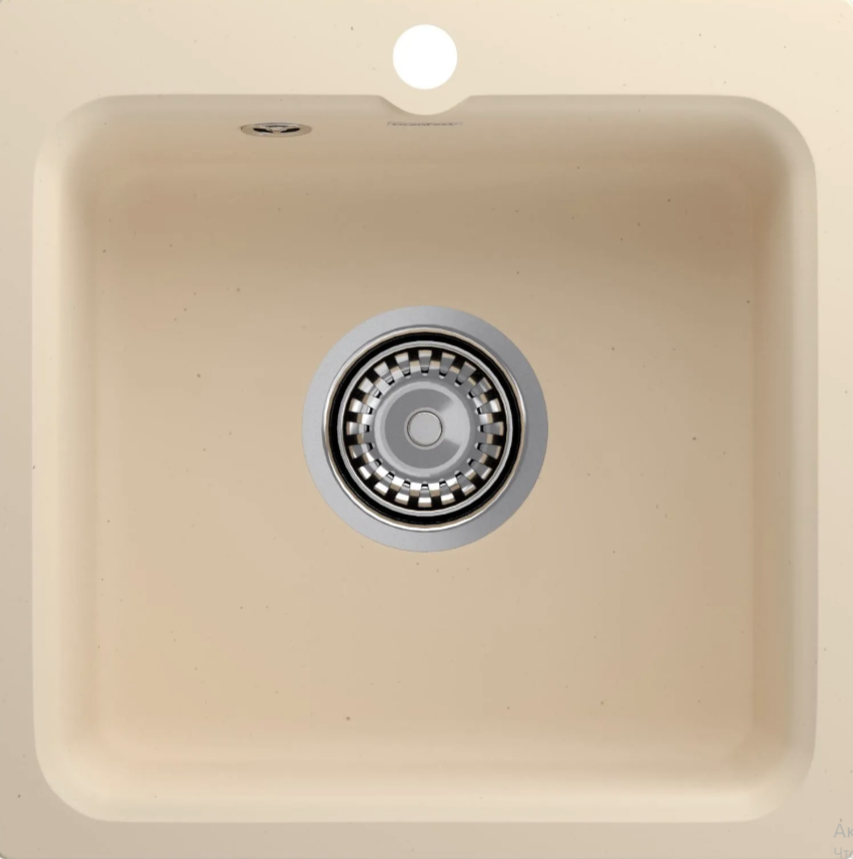 Мойка GranFest SMART 430, 430х430 мм, бежевый (без сифона) 
