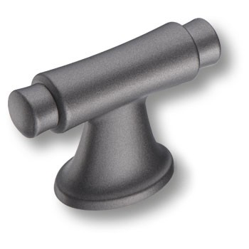 Ручка-кнопка, 4117 016PC27, 38х15/22х56мм, металл, графит