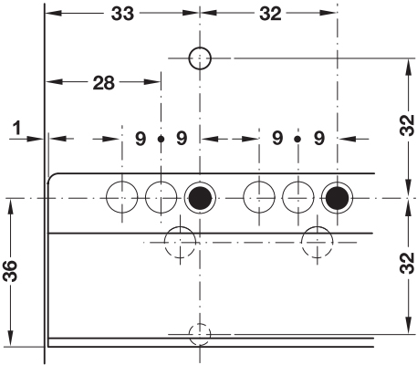 Направляющие скрытого монтажа PUSH TO OPEN, L=350мм, частичное выдвижение, насад. монтаж, Hafele