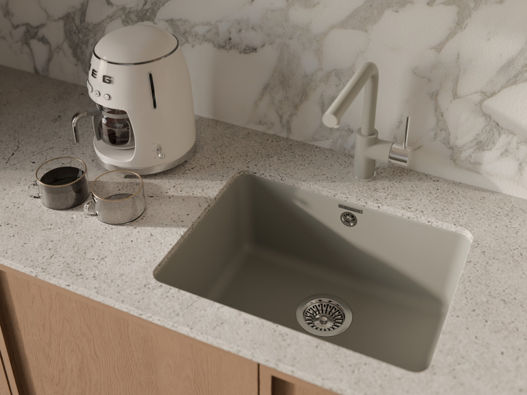 Мойка Rivelato BERKANA 50, 560х430х200мм, топаз