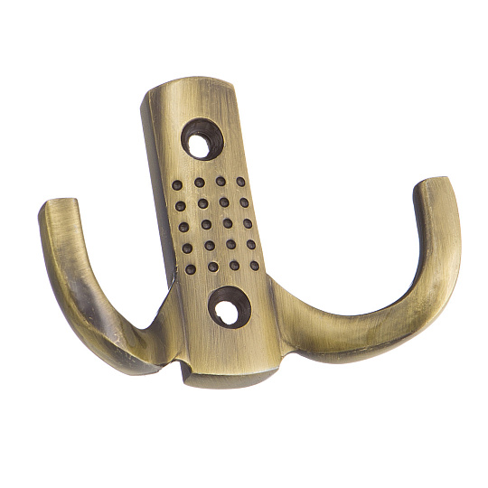 Крючок, KR 0060, двухрожковый, античная бронза