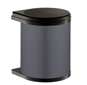 Контейнер для мусора "Mono" c крышкой, 15л, 360х304х457мм, в шкаф 400мм, сталь, черный