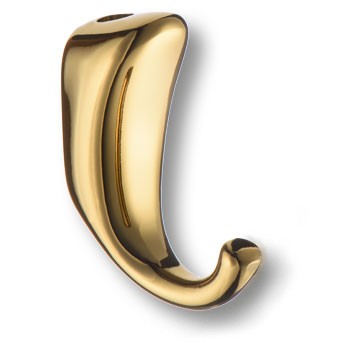 Крючок, 2085 0024 GL, однорожковый, металл, глянцевое золото