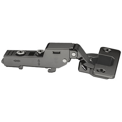 Петля полунакладная 310SM clip-on ЧЁРНАЯ, с доводчиком, эксцентриковая регулировка, 48/6мм, БЕЗ ПЛАНКИ, Hafele