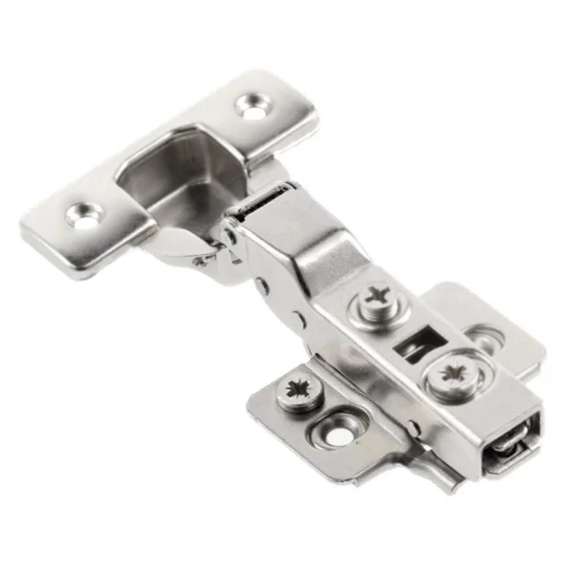 GTV Петля Silento Pro полунакладная, с планкой 0мм, без пружины, БЕЗ еврошурупа, 3D-регулировка