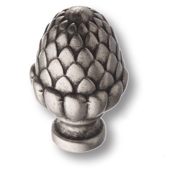 Ручка-кнопка, 15.356.00.16, d=25мм, металл, старое серебро