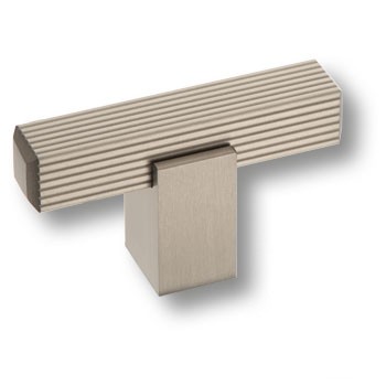 Ручка-кнопка, 9214 0008 NB-NB, 37х14х60мм, металл, никель