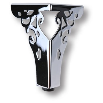 Опора декоративная мебельная, 110х70х70мм, сталь, глянцевый хром