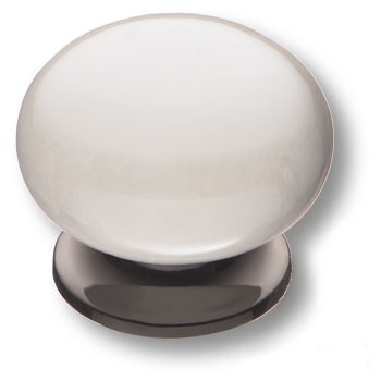 Ручка-кнопка, 5015-70-L PEARL, d=35мм, керамика/металл, перламутровый/графит