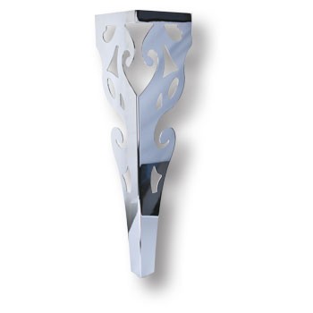 Опора декоративная мебельная, 710х180х180мм, сталь, глянцевый хром 