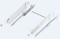 Ящик тонкостенный Push To Open 5D Nova Tech, L=450мм, H=84мм, белый, HISSEN