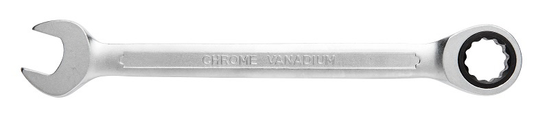 Ключ комбинированный с трещоткой, сталь CrV, 11мм, 72Т