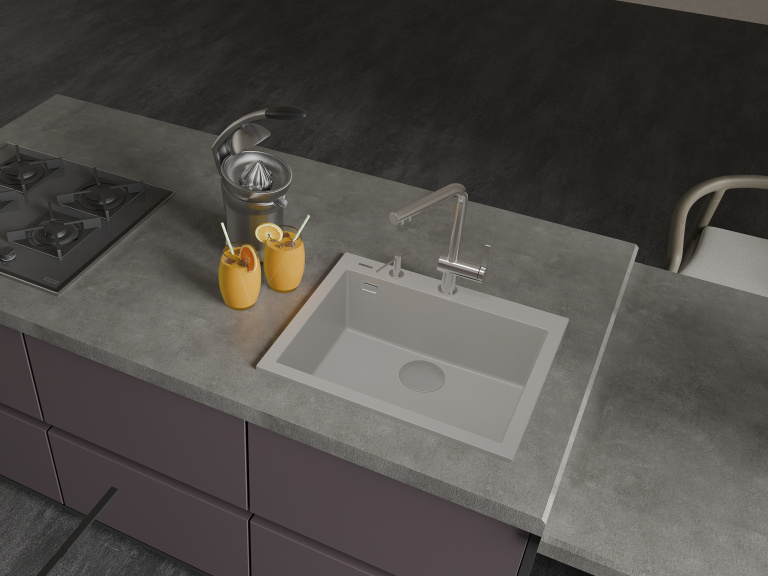 Мойка Rivelato ZENO 6051, 600х510х200мм, серый