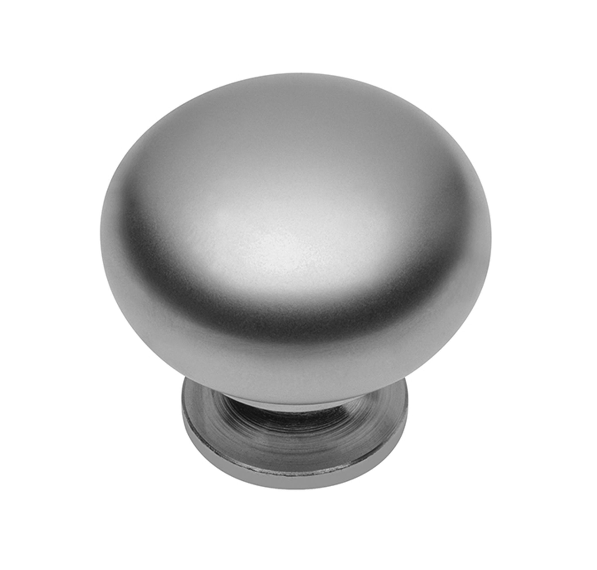 Ручка-кнопка, BERGAMO, d=33мм, металл, матовый хром, GTV