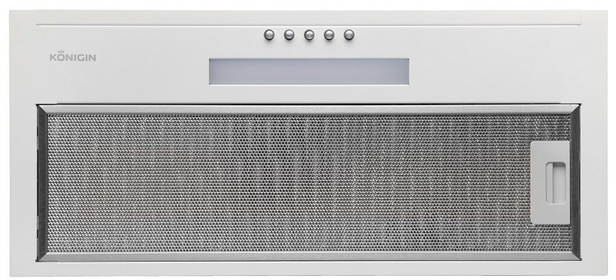 Вытяжка полновстраиваемая Level, 50см, б/угольного фильтра, белый, Konigin
