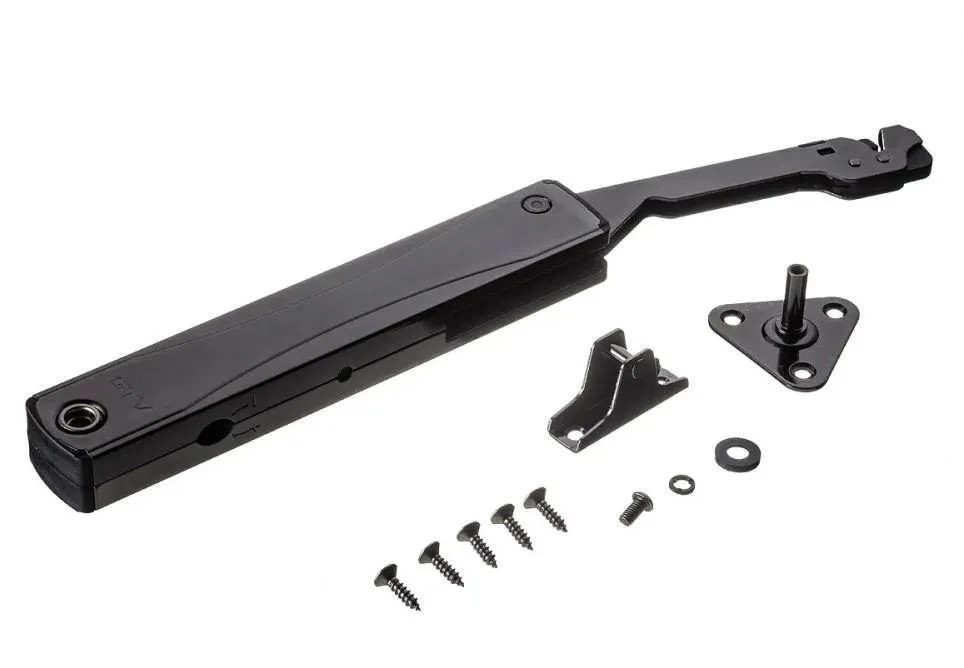 Кронштейн MINILIFTNEW MEDIUM, без доводчика, для фасада 3,5-4,5кг, сталь, черный, GTV