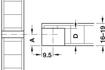 Болт RAFIX 20, 6,5х7х11мм, сталь, без покрытия, Hafele