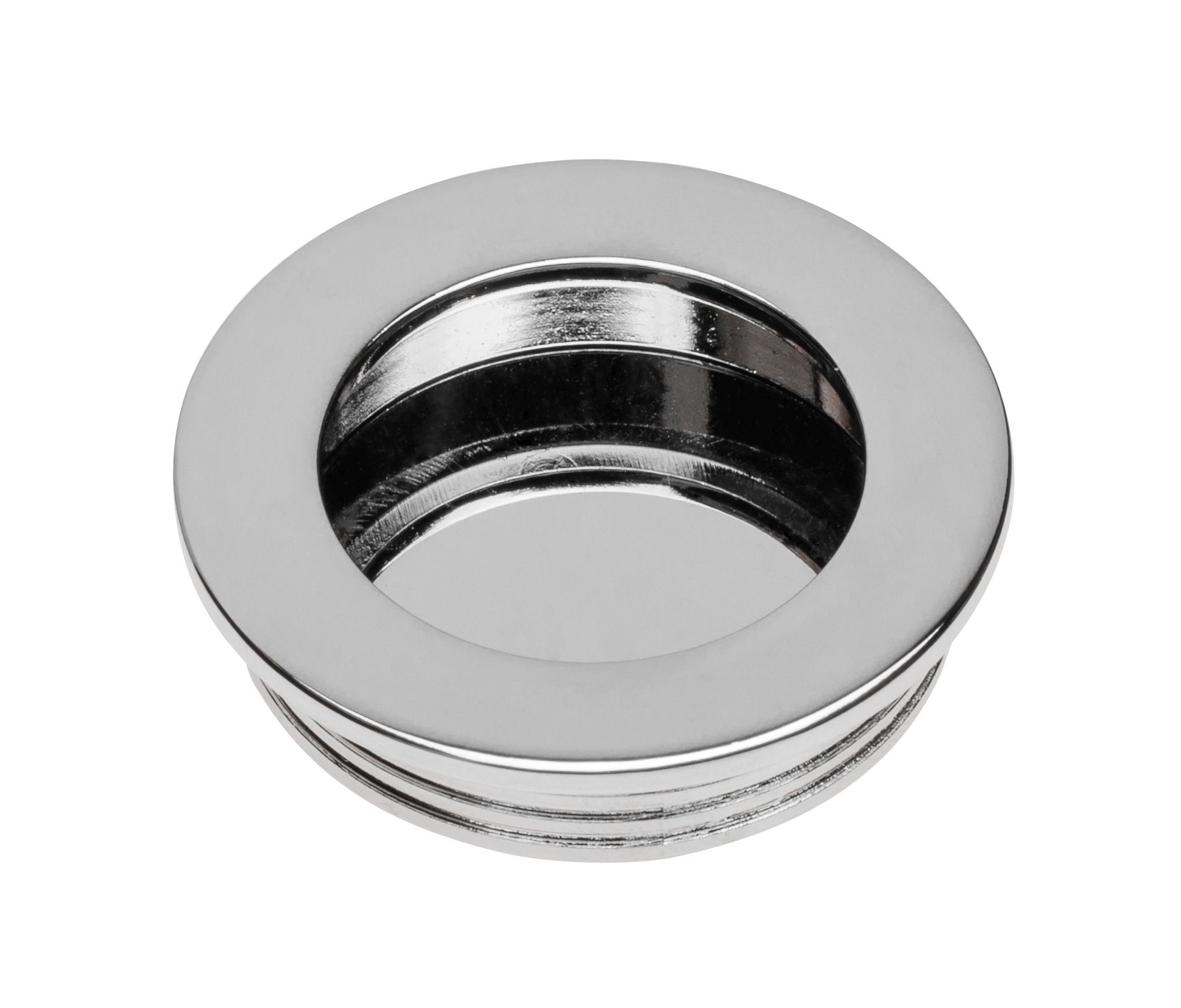 Ручка врезная, UZ-00B224-01, d=40мм, круглая, металл, хром, GTV