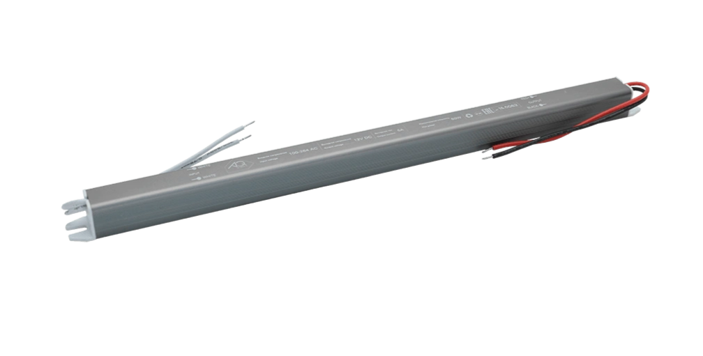 Трансформатор  60W/12V, IP20, сверхтонкий, без шнура, металлический, SLIM AQ