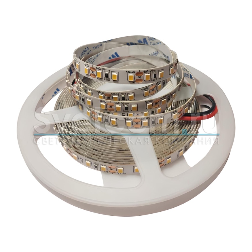 Лента  8х5000мм, SMD 2835, 12В, нейтральный, 10.0 Вт/м, 120 диодов/м, 1 200 Лм/м, CRI>85, IP20, GLS