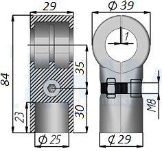 R-42 Муфта одинарная соединение 90*, CMF