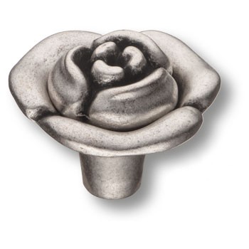 Ручка-кнопка, 15.393.45.16, d=45мм, металл, старое серебро