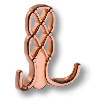 Крючок, 737MP51, двухрожковый, металл, розовый