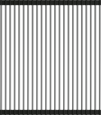 Ролл-мат для мойки с силиконом ROLL-03-IN, нержавеющая сталь/черный