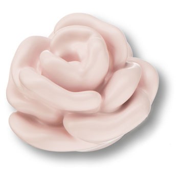 Ручка-кнопка, К1P, 60х60х40мм, композит, пудра, "Роза"