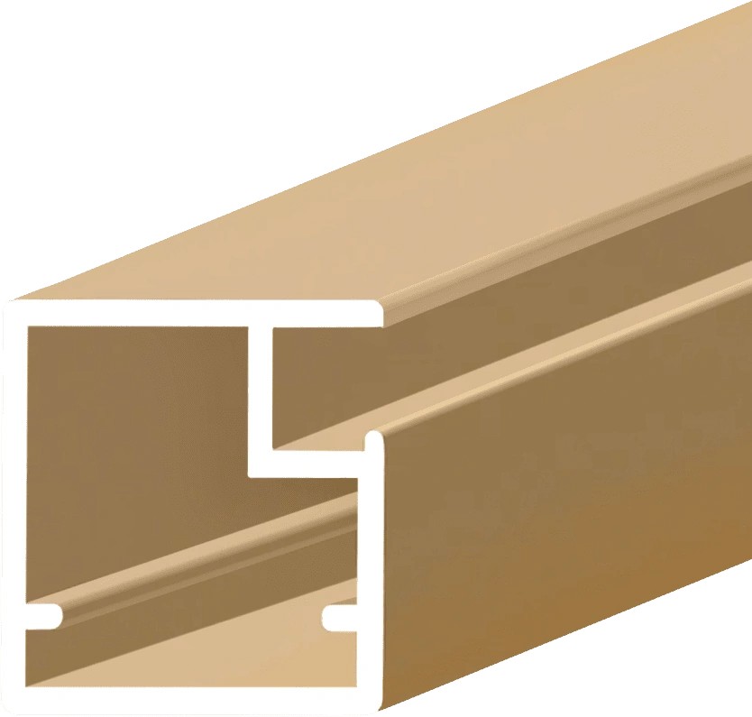 Алюминиевый профиль для фасадов Z-1, 20,5х19мм, L=4000мм, матовое золото, AQ