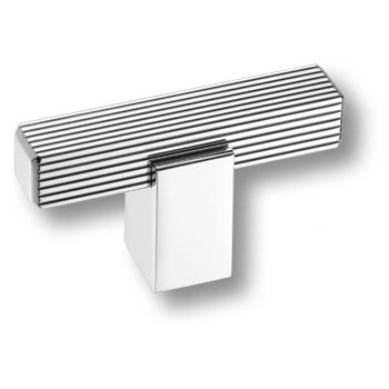 Ручка-кнопка, 9214 0008 CR-CR, 37х14х60мм, металл, глянцевый хром