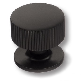 Ручка-кнопка, 1975 0032 AL6, d=32мм, металл, черный