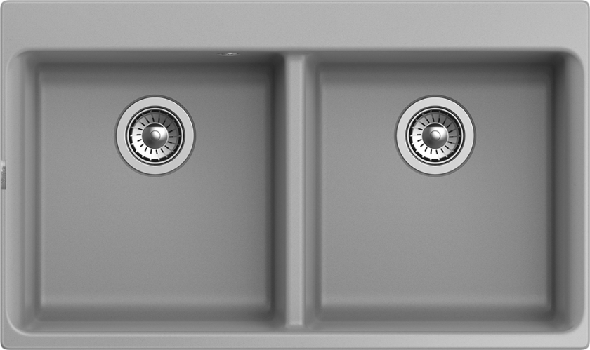 Мойка Rivelato AXEL 90-2D, 870х520x200мм, серый металлик