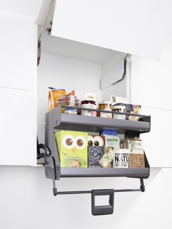 Выдвижная система Ай Мув в базу 600мм, 2 полки, в верхний шкаф, с довод., антрацит, Kessebohmer