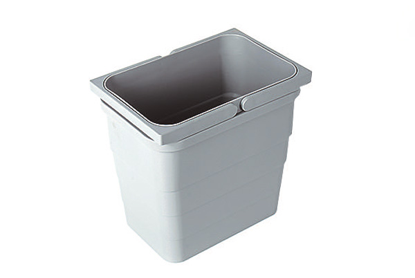 Контейнер для мусора Eins2Slide, 5,5л, 230х153х220мм, с 2мя ручками, без крышки, серый алюминий