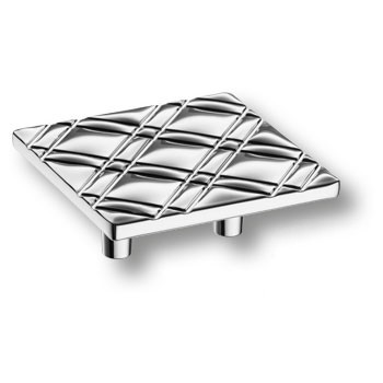 Ручка-кнопка, 4201 032MP02, 26х64х64мм, металл, глянцевый хром